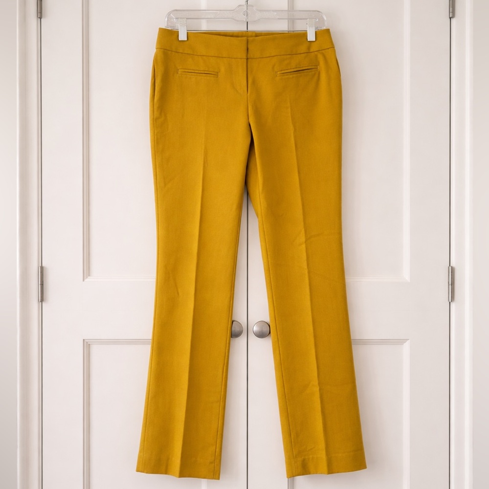 LOFT Mustard Boot Cut Dress Pants